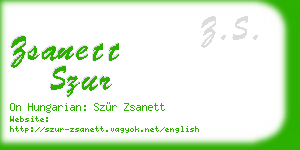 zsanett szur business card